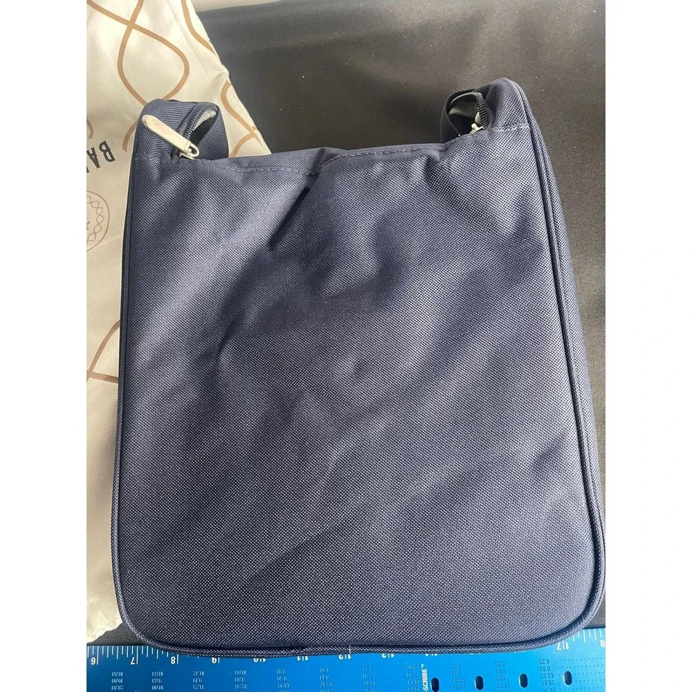 BARTRENDS Insulated Wine Beverage Carrier Bag‎ Navy Blue Orange with Dust Bag